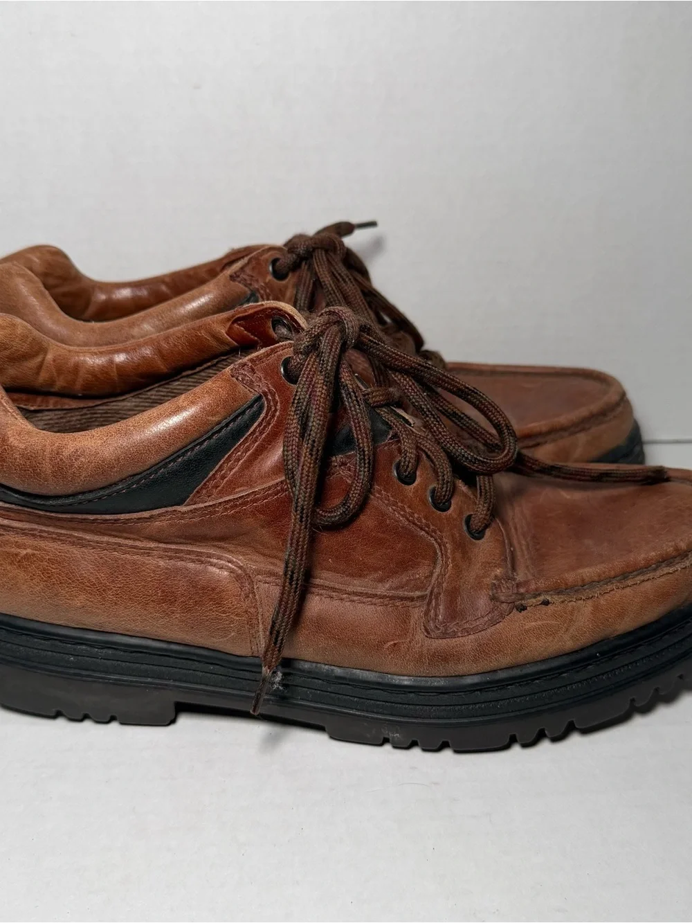 Vintage St John’s Bay Leather Tan Boots Men’s 9 M